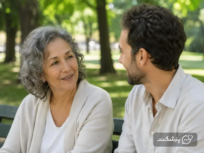 عشق و علاقه زن سالمند به مرد جوان